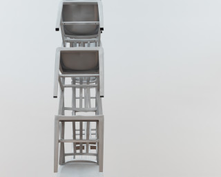 Marley Dawson 1006 portal (detail), 2024; 1006 aluminium chairs, mild steel base; 295 x 295 x 120 cm; enquire