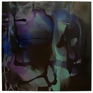 Dale Frank Ultimogeniture Brachylogy Brain Fever Dead Set, 2007; varnish on canvas; 200 x 200 cm; enquire