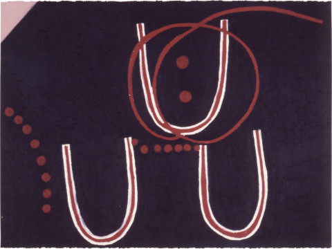 Fiona Foley Gunabibi 3, 1988; oil crayon on paper; 56.5 x 76.5 cm; enquire