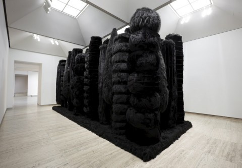 Kathy Temin My Monument: Black Garden, 2010-11; synthetic fur, wood, steel and synthetic filling; 365 x 800 x 300 cm; photo: Mim Sterling; enquire