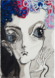 Del Kathryn Barton she just knows, 2019; acrylic on paper; 164 x 117.5 cm; enquire