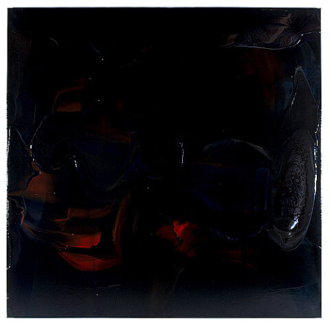 Dale Frank 16. The Unattended Funeral when Artist's tamper with their corpses, 2007; varnish on canvas; 200 x 200 cm; enquire