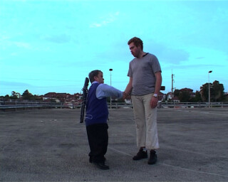 TV Moore Handshake (Smith), 2001-04; single channel DV/DVD from a series of ten; duration each approx. 3:30 minutes; Edition of 8 + AP 2; enquire