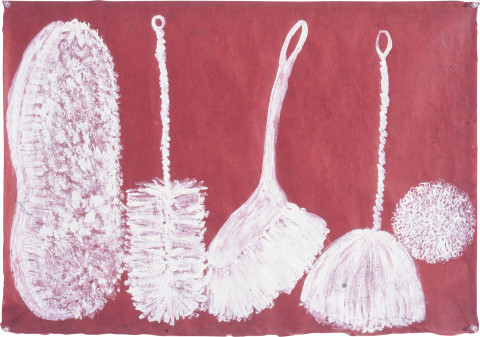 Fiona Hall Finger Bones, 1997; gouache on Daphne paper; 56 x 80 cm; enquire