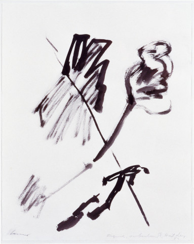 Kevin Connor Figure in Suburban Street on a hot day, 1985; ink on paper; 41 x 51 cm; enquire