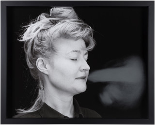 Julie Rrap Blow Back #26, 2018; digital print and handground glass; 52 x 64 cm; Edition of 3 + AP 1; enquire