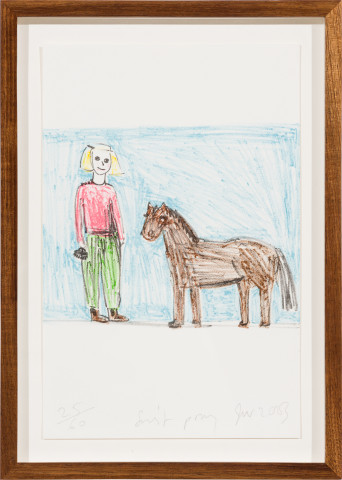 Jenny Watson First pony, 2003; lithograph on paper; 25.5 x 17 cm; Edition of 60; more info; enquire