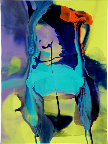 Dale Frank 27. The Unattended Funeral to love me as a freebie for an hour, 2007; varnish on canvas; 160 x 120 cm; enquire