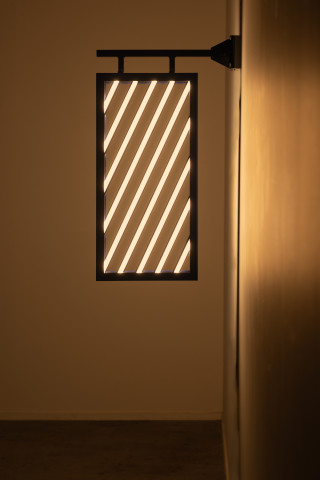 Callum Morton City Lights #5, 2026; steel, 2Pac polyurethane, lights; 89.5 x 50.5 x 12 cm; more info; enquire
