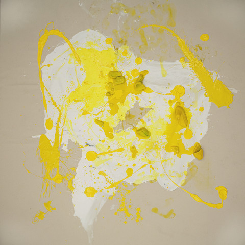 Julie Rrap Loaded: Yellow #3, 2012; digital print face mounted on perspex ; 126 x 126 cm; Edition of 3 + AP 2; enquire