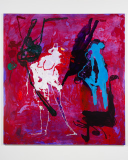 Tom Polo we transfer (where do you go, where nobody knows), 2026; acrylic and Flashe on polycotton; 213 x 198 cm; enquire