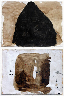 Newell Harry Untitled, 2006; gesso and oil stick on 2 sheets of ironed Fabriano paper; 56 x 38 cm; enquire