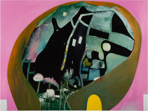 Gareth Sansom The Cabinet of Doctor Caligari, 2019; oil and enamel on linen; 183 x 244 cm; enquire