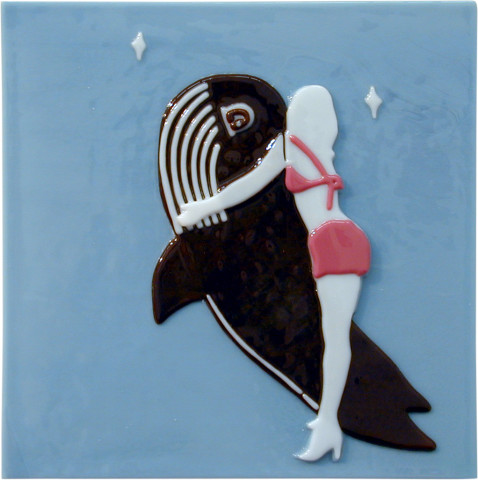 Kathy Temin Frozen Moment: Posing, 8, 2002; fused glass; 31 x 31 cm; enquire