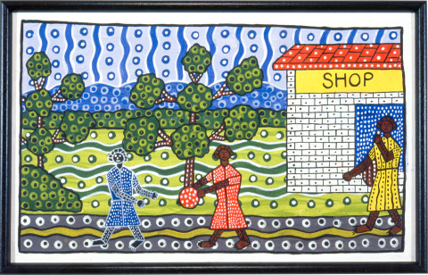 Robert Campbell Jnr Evening Story, 1988; acrylic on canvas; 8 panels, 30 x 48 cm each; enquire