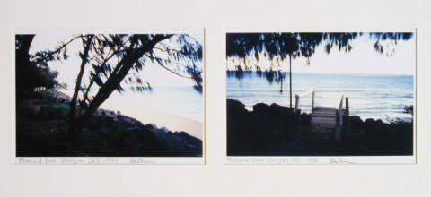 Destiny Deacon Postcard from Urangan  (6) (5), 1998; 2 colour laser prints; 21.2 x 29.8 cm; Edition of 15; enquire