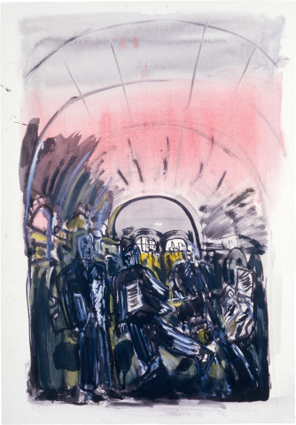 Kevin Connor Central Railway, Study 1, 1984; work on paper; 75 x 53 cm; enquire