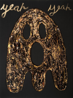 Nell Yeah, Yeah, 2010; acrylic paint, gold leaf and imitation gold leaf on linen; 137 x 101.5 cm; enquire