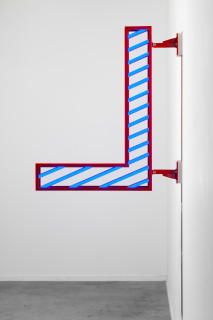 Callum Morton City Lights #1, 2026; steel, 2Pac polyurethane, lights; 90.5 x 79.5 x 12 cm; enquire