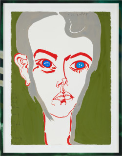 Del Kathryn Barton the child that retains every fleck of energy, 2019; gouache on paper, hand finished frame; 87 x 67.5 cm; Enquire