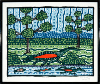 Robert Campbell Jnr Crocodile, 1990; print on paper; 47 x 60 cm; enquire