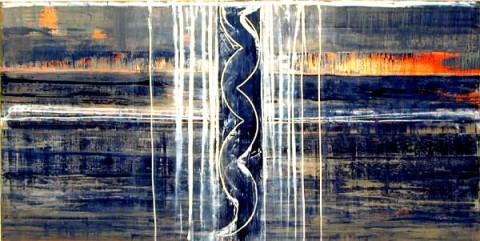 John Firth-Smith Silkie, 2003; from the series 13.; oil on linen; 4 x 8ft; enquire