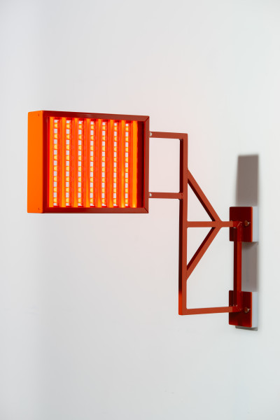 Callum Morton City Lights #7, 2026; steel, powder coating, lights; 69.5 x 80 x 12 cm; enquire