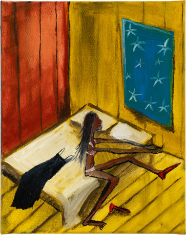 Mia Boe I Never Get Lonesome, 2025; oil on linen; 25.4 x 20.3 cm; enquire