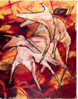 Jonathan Throsby Cow Cow Slaughterhouse Cow, 1982; oil on canvas; 185 x 230 cm; enquire