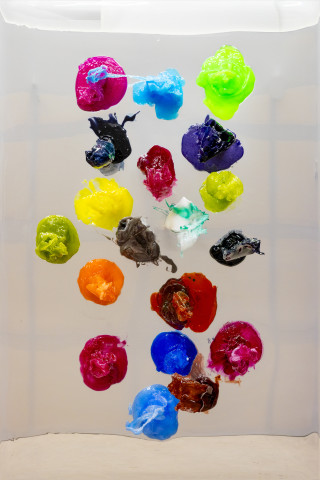 Dale Frank There is no such thing as good press 2, 2024; Translucent dye, quick easycast, epoxyglass on perspex; 150 x 100 cm; enquire