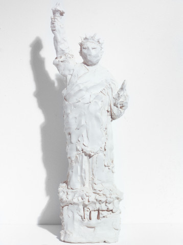 Linda Marrinon Statue of Free Speech after Statue of Liberty, 1998; from the series Sculpture For The Home; Plaster; 52.5 x 16 x 16 cm; enquire