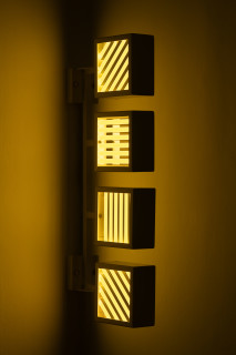 Callum Morton City Lights #3, 2026; steel, powder coating, lights; 96 x 32.5 x 12 cm; enquire