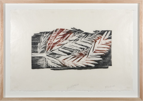 Mulkun Wirrpanda Dilminyin, 2015; relief print on mulberry paper; Edition of 25; enquire