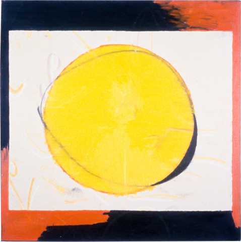 Denise Green Can can, 1985; oil on canvas; 122 x 122 cm; enquire