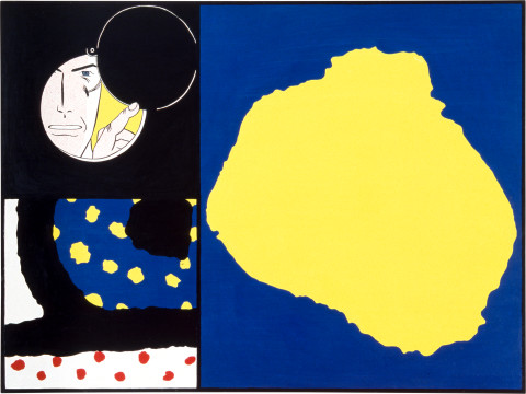 Maria Kozic Eye, 1985; from the series Lichtenstein Dots; acrylic paint on wood; 91 x 122 cm; enquire