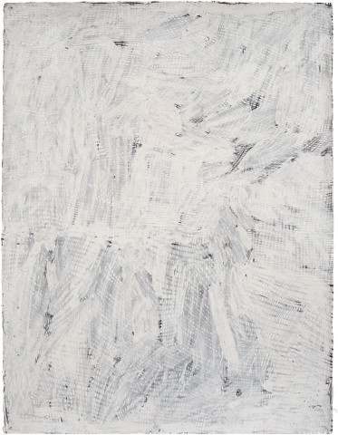 Nyapanyapa Yunupingu Djorra (paper) 7, 2014; TPA118; felt tip pen, earth pigments on discarded print proofs; 75 x 56 cm; Enquire
