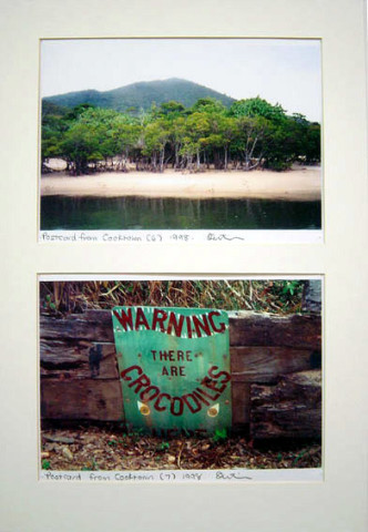 Destiny Deacon Postcard from Cooktown 6 & 7, 1998; 2 colour laser prints; 21 x 29.7 cm; Edition of 15; enquire