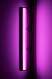 Callum Morton City Lights #12, 2026; steel, powder coating, lights; 130 x 24.5 x 12 cm; enquire