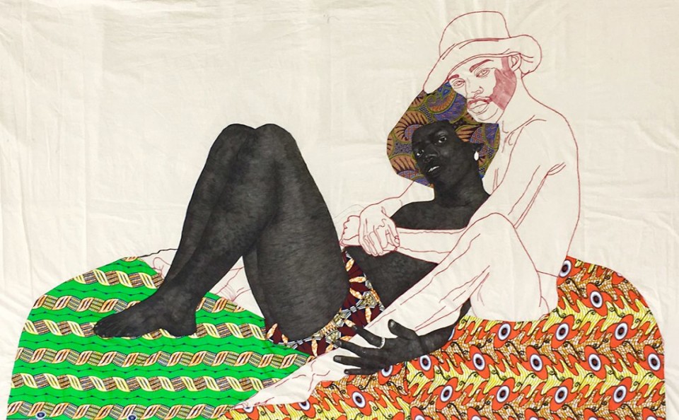 James 2:10, 2017, mixed media on fabric, winner Churchie National Emerging Art Prize, QUT Art Museum, Brisbane