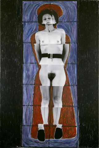 Julie Rrap Persona and Shadow: Senex, 1984; cibachrome print; 199 x 110 cm; Edition of 9 + 2 A/Ps; enquire