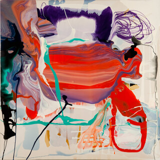 Dale Frank Araucaria Columnaris Toxic Terry, 2011; varnish on canvas; 180 x 180 cm; enquire