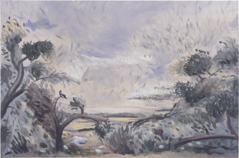 Linda Marrinon Magpie at Newport, 1996; Oil on canvas; 63 x 40 cm; enquire