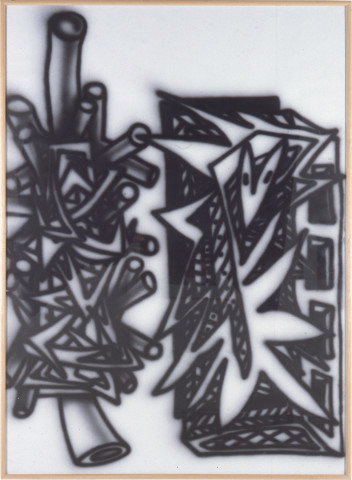 Howard Arkley Lace-Lanced, 1984; synthetic polymer on rag paper; 110 x 150 cm; enquire