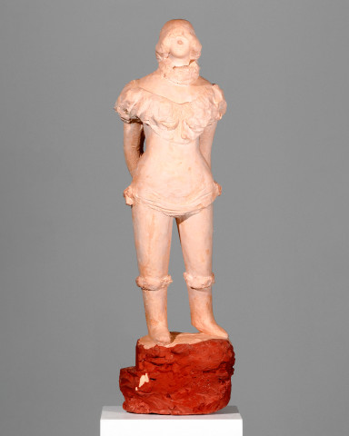 Linda Marrinon Horserider with pageboy, 2007; tinted plaster; 77 x 22 x 15 cm; enquire