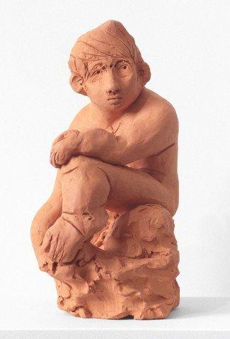 Linda Marrinon Seated figure with Clouds, 1994; terracotta; 33.5 cms high; enquire