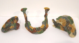 The Armory Show Fiona Hall, 2003; from the series Earth Tones; glass beads, wire, 2 pieces (ear and jaw); Dimensions variable; enquire