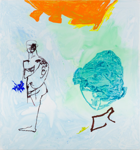 Tom Polo under one sun, 2023; acrylic Flashe and oil stick on canvas; 213 x 198 cm; more info; enquire