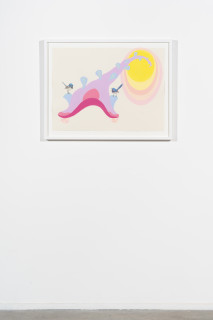 installation view; Patricia Piccinini Double Shoe Tree, 2025; acrylic on paper; 56 x 76 cm; enquire