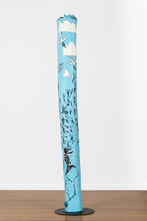 Dhambit Munuŋgurr Djarrak ga Gopu, 2025; 1839-25; acrylic on wood; 289 x 36 x 36 cm; enquire