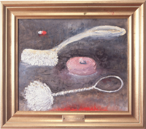 Fiona Hall Symbiosis, 1996; oil on canvas; 34 x 39 cm; framed size; enquire